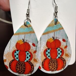 Pumpkin Teardrop Earrings